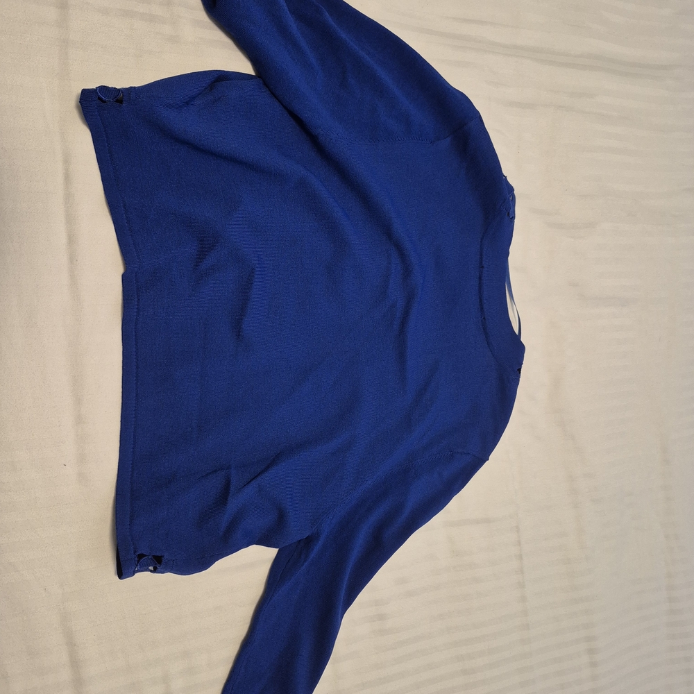 Jessica Howard Royal Blue Open-Front Shrug - Picture 4 of 4